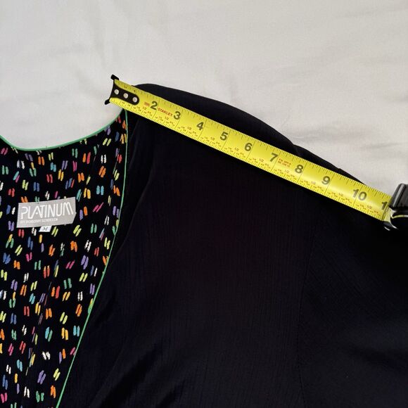 Vtg PLATINUM DOROTHY SCHOELEN Jacket Medium Black Folk Art Boho Oversized USA - Picture 13 of 13